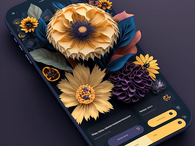 Flower App Design using Ai design graphic design illustration ui