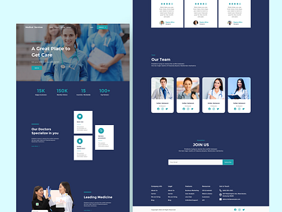 Medical Services Website Design design graphic design illustration medical medicalservices medicalservices webdesign ui vector website design