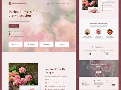 Beautiful Blossoms Bouquet Website design floralwebsite flowerwebsite graphic design ui webdesign websitedesign