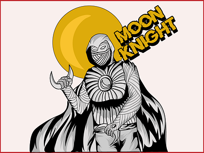 Moon knight art animation attitude character hero how to illustration mask moon moon kinght ui