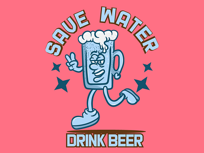 Beer Cup 30s Character Design and illustration