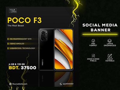 Social Media Banner Poco f3