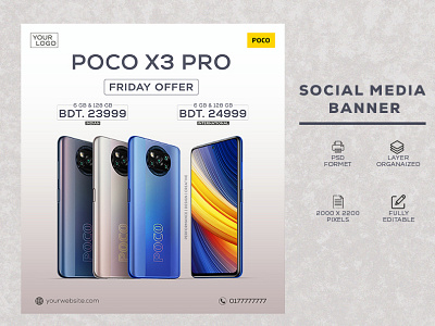 Poco X3 Pro Banner Design