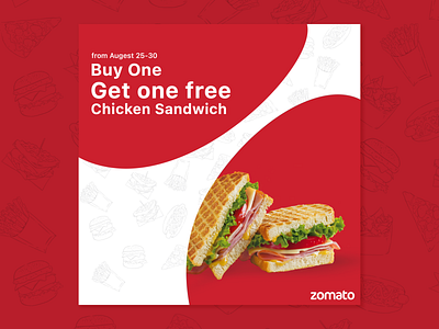 Zomato Food Banner Concept adobe photoshop branding design facebook food graphic design social media banner zomato