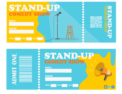 Stand-up ticket audience comedians hall laughter lol show smile stand up stand up show ticket ticket tickets vector vectorticket