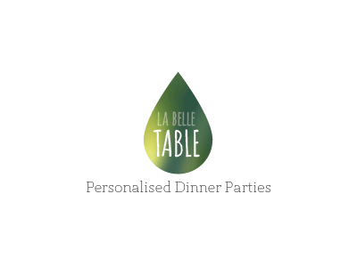 La Belle Table logo belle blur bokeh dinner event green la logo parties party personalized photo plan red table yellow