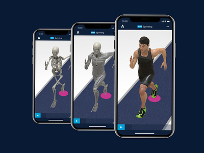 Athletics 3D - iOS app design