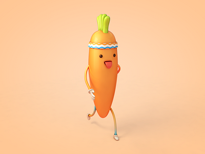 Small Carrot c4d design illustration ux