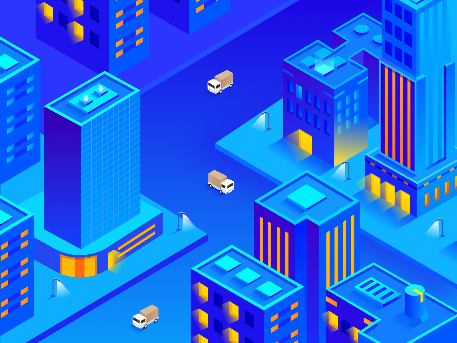 Night City Street by Wen Ching on Dribbble