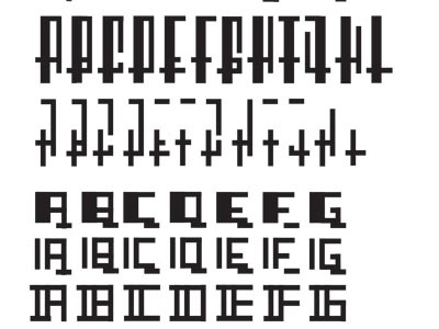 Bitmap Letter alphabet bitmap class letter school typography