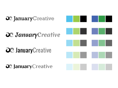 January Creative Typography and Color Exploration