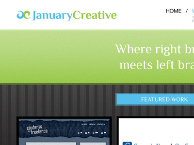 January Creative - Website Design blue freelance green ideation portfolio website concept website design wordpress