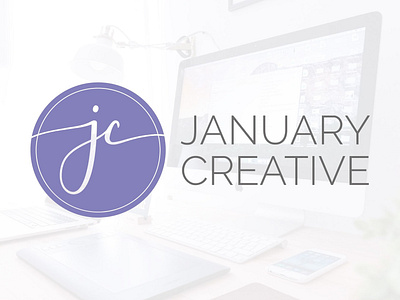 January Creative LLC - New Logo + Brand Identity brand identity branding design design firm logo logo design purple purple logo redesign