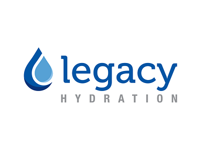 Legacy Hydration and Wellness Group - Brand Identity Design blue design logo logodesign typography water