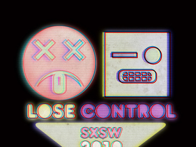 Lose Control illustration logo party sxsw yuck face