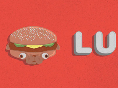 Lumpy Hamberger Preview burger illustration pug type