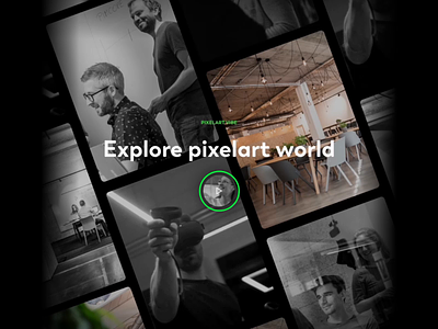 Career Page Vibe Experience / pixelart agency animation branding career design digital feel green pixel ui ux vibe web work