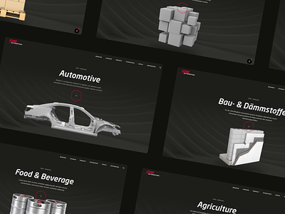 Sector Page with 3D Visuals / DS Automotion 3d animation autonomous branding digital motion graphics product robots ui ux