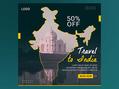 Travel To India Discount Coupon branding graphic design