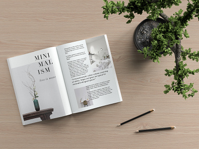 Minimalism magazine (study project, Ps) graphic design magazine design minimalism photoshop study project