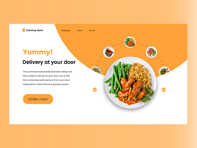 Food delivery landing (Figma) design figma food delivery landing page ui