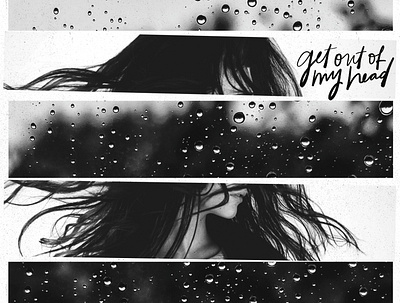 get out of my head 100 day project collage design digital collage digital lettering emotion lettering procreate typography