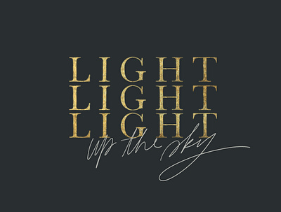 light up the sky design digital lettering lettering procreate typography