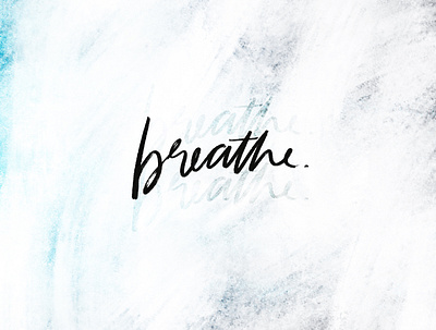 breathe 100 day project design digital lettering lettering procreate typography