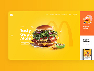 McDonald's Redesign Concept burger design food landing layout mcdonalds page subtl ui ux visuality web website