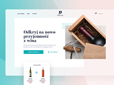 Wine.me delivery design landing page ui ux web widelab wine