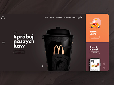 McDonald's Redesign Concept burger design food landing layout mcdonalds page subtl ui ux visuality web