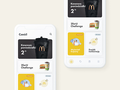 McDonald's Redesign Concept app clean concept food mcdonalds mobile redesign simple subtl ui ux visuality