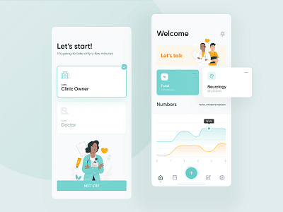 Healthcare App android app clean dashboard design doctor health healthcare hospital illustration ios iphone layout mobile patient ui ux visux web wizard