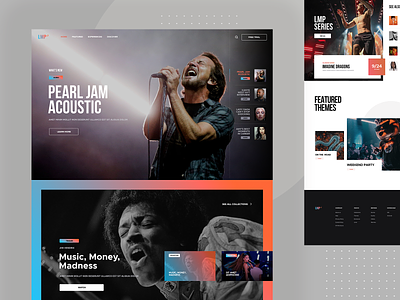 Music Portal app clean concert content design landing layout music page portal responsive subtl visux web website
