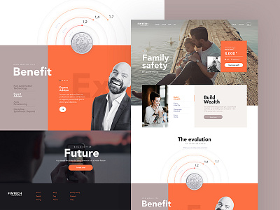 Finance clean design finance investment jackiewicz landing lluck page ui ux web