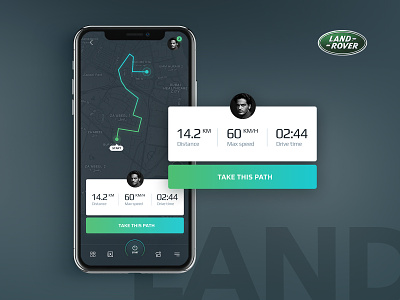Land Rover App app clean design jackiewicz land layout mobile rover subtl ui ux visuality