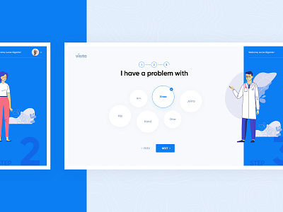 Visita - Wizard #3 app appointment design desktop doctor layout medicine subtl ui ux visuality web