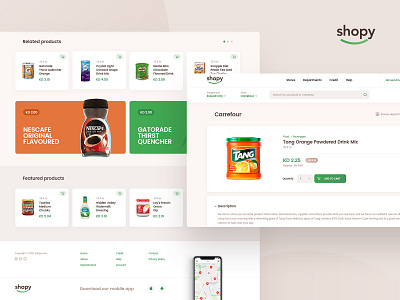 Shopy app design east food grocery layout middle subtl ui ux visuality web