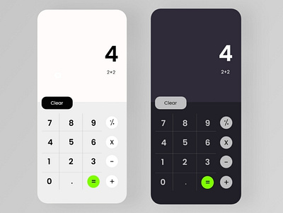 #DailyUI - Day 004 - Calculator app design icon ui ux