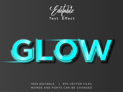 glow neon text effect