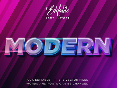 modern text style effect with lightning element