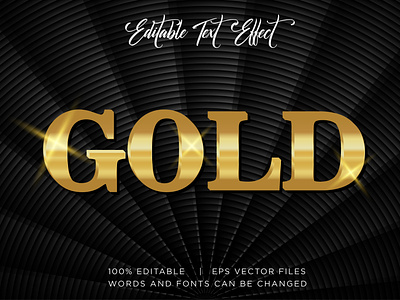 golden text effect with gold color
