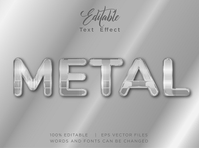metal text style effect with chrome texture 3d aluminum background dark design editable effect effects font gold golden graphic design illustration iron luxury metal metallic silver style text effect
