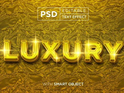 luxury gold editable text effect