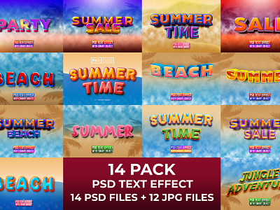 SUMMER PARTY EDITABLE TEXT EFFECT ADD ON WITH PSD SMART OBJECT