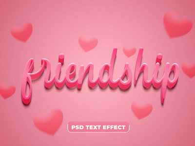 cute pink text effect 3d background cute design effect effects font friendship graphic design letter lettering pink script soft style template text text effect typeface valentine