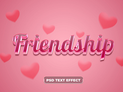 cute 3d pink text effect