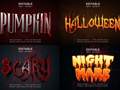 HALLOWEEN TEXT EFFECT POSTER TEMPLATE