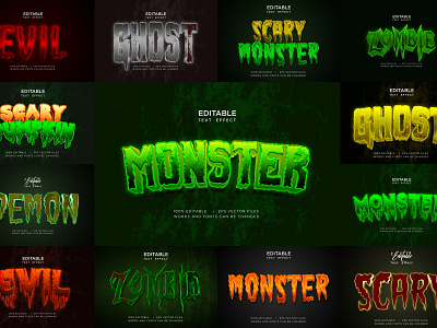 HALLOWEEN EDITABLE TEXT EFFECT zombie