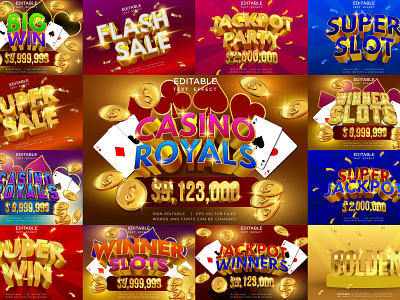 casino background with golden text effect